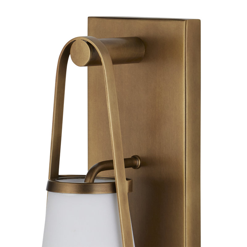 Brompton Brass Bath Wall Sconce, Antique Brass