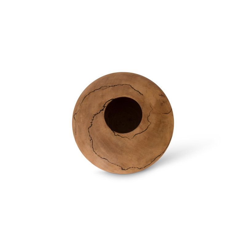 Lightning Brown 6" Wood Table Vase