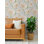Papier peint floral à motif cachemire canari argenté et cannelle Seabrook Designs
