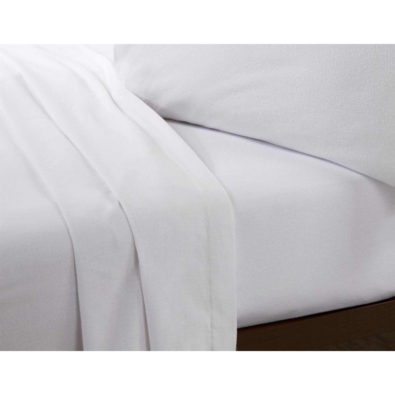 Nilajah Microfiber Machine Woven Sheet Set, Double (4'6), White