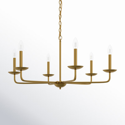 Baltray 6 Light Metal Dimmable Chandelier