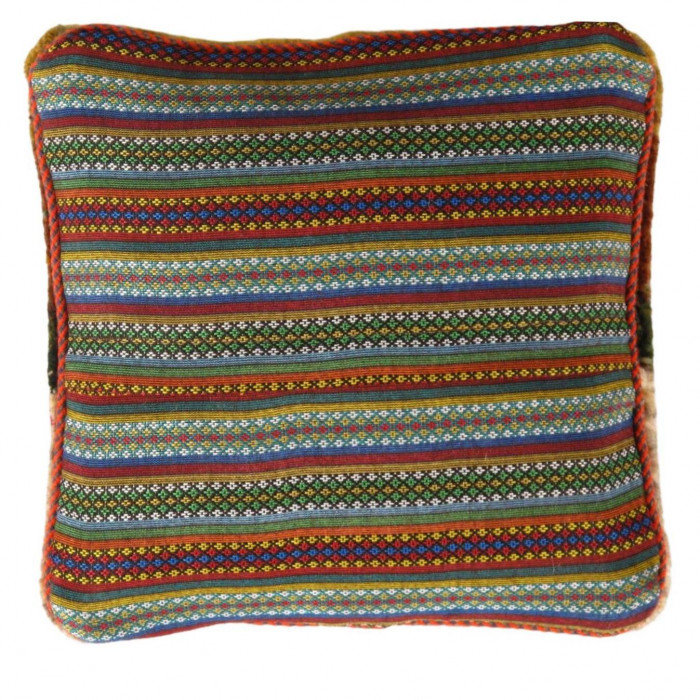 Wool Lumbar Rectangular Pillow Cover & Insert, 15"H x 16"W, Ivory