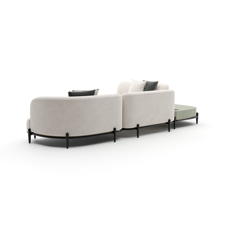 Sectional, 31" H x 218" W x 177" D, Left Hand Facing