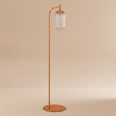 Lampe sur pied McKenney - bronze + transparent