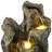 Outdoor Tiered Floor Tree Trunk Fountain with LED Lights-97804529