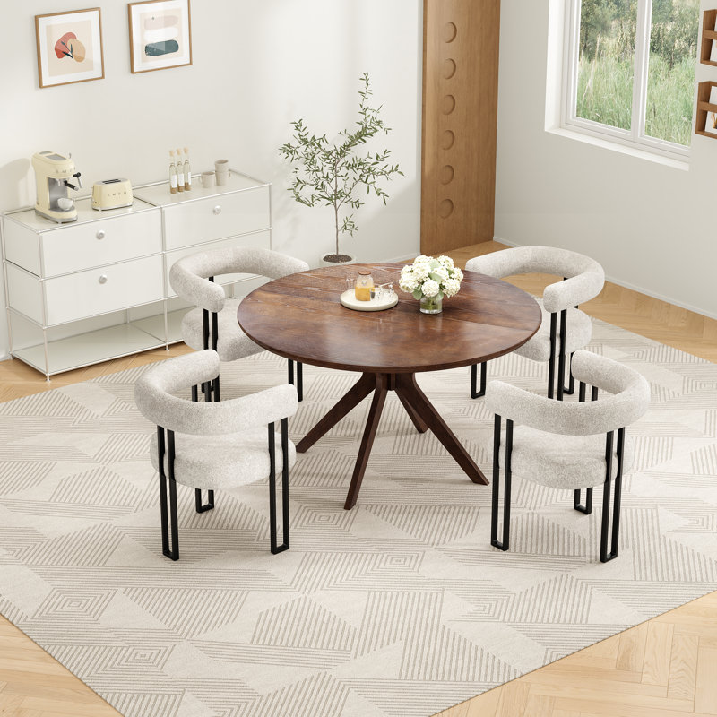 5-person Dining Set, Beige