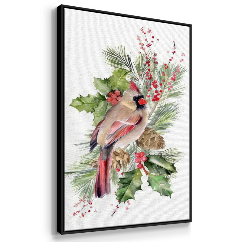 Cardinal Holly Christmas Collection B, H 37 po x l 25 po x P 1,5 po, Noir