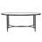 45" Black Glass And Metal Oval Coffee Table
