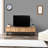 Modern TV Stand with Metal Legs, Black & Pine, 70.9 x 19.7 x 15.7 inches | 100% Melamine Coated Particle Board, Thickness: 0.7 inches | 3 Drawers & Numerous Shelves, Wall-Mountable, Stylish Industrial Design