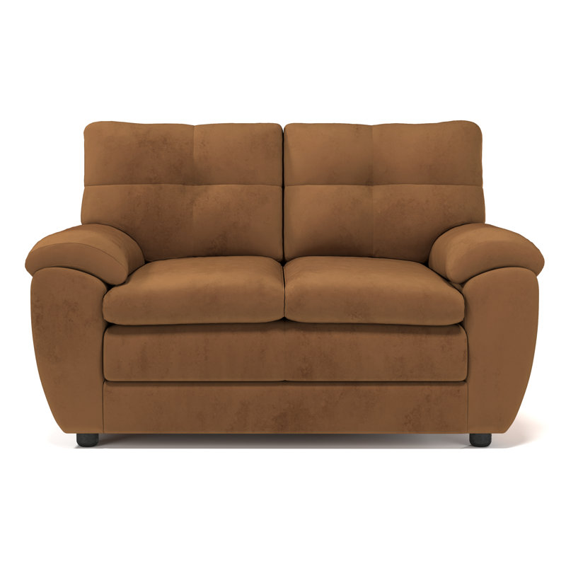 Kenn 62.5'' Upholstered Loveseat, Bulldozer Cinnamon