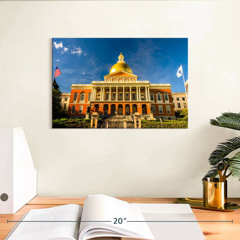 Massachusetts State House Boston, H 8 po x l 12 po