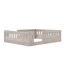 Lit plateforme double en bois avec garde-corps-128986415-129181193