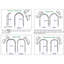 Arche de jardin en métal - 8 styles assemblables, blanc, pour améliorer la décoration, crème pour l'extérieur