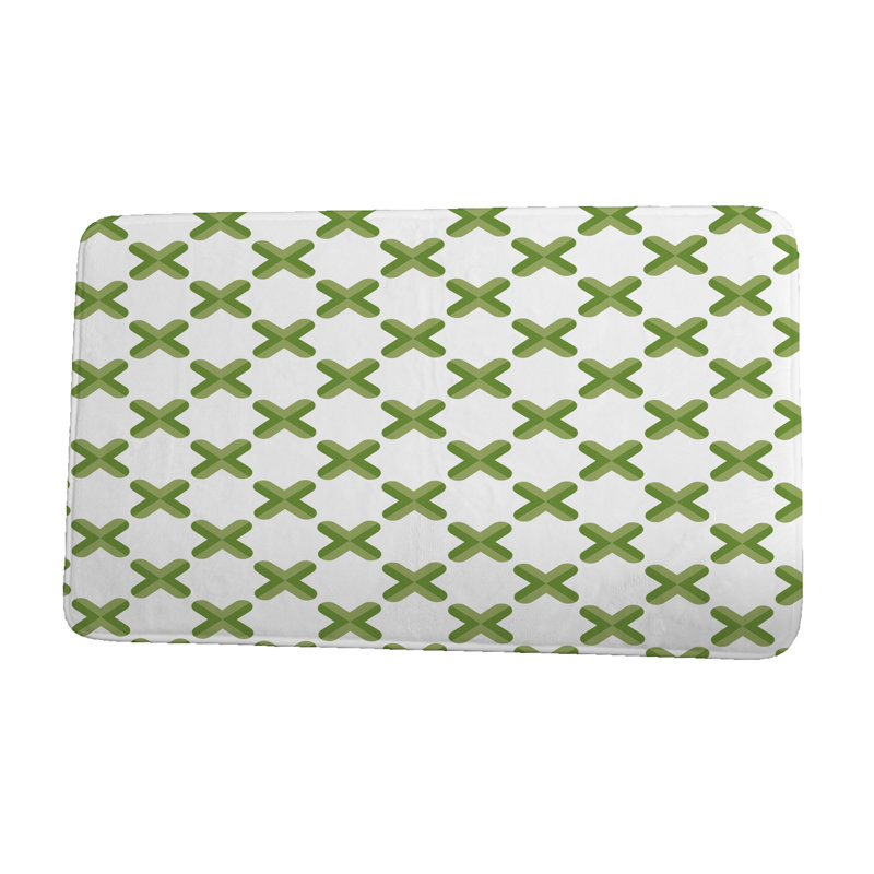 Tapis de bain Lemaster, l 24 po x L 17 po, Vert