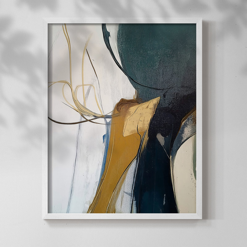 "ABSTRACT Series DC XXXVII" par J Paul, Blanc / Blanc, H 11 po x l 9 po