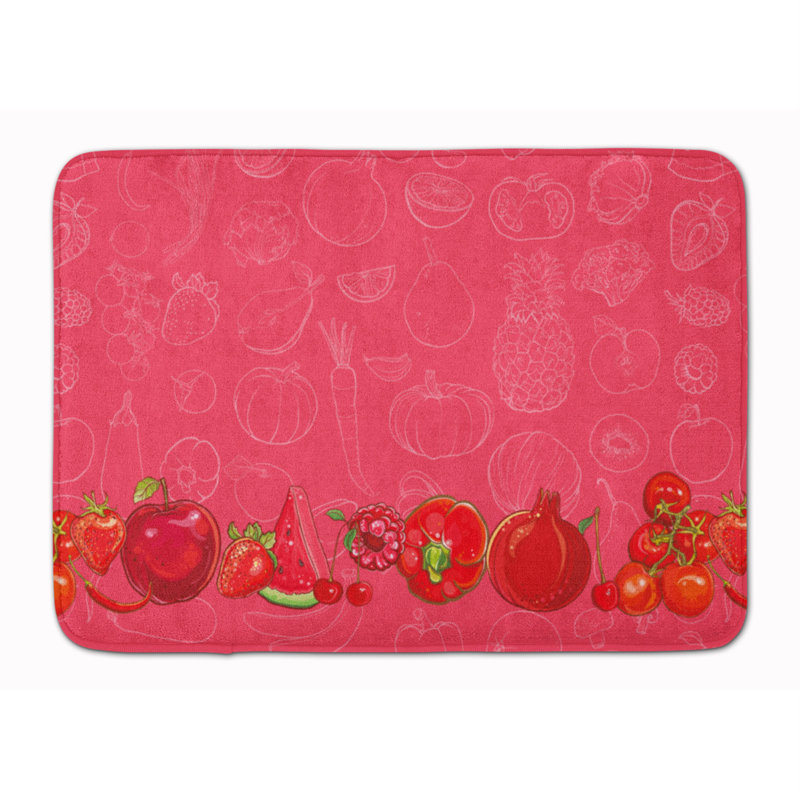 Tapis pour salle de bain en mousse à mémoire de fruits et légumes