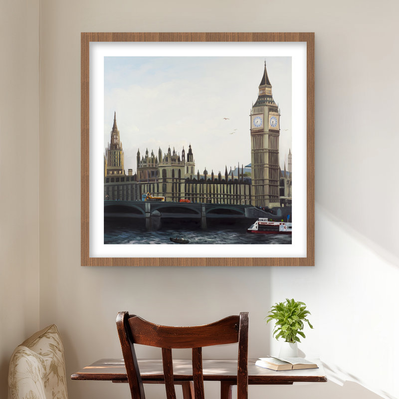 Horloge Big Ben, impression de la tour Elizabeth | Cadre encadré