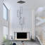  Keysha 6 - Light LED Dimmable Chandelier Long High Ceiling Cluster Pendant for Hallway Staircase with Remote