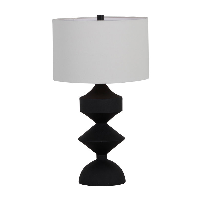 Lampe de table en résine Maddox, Noir