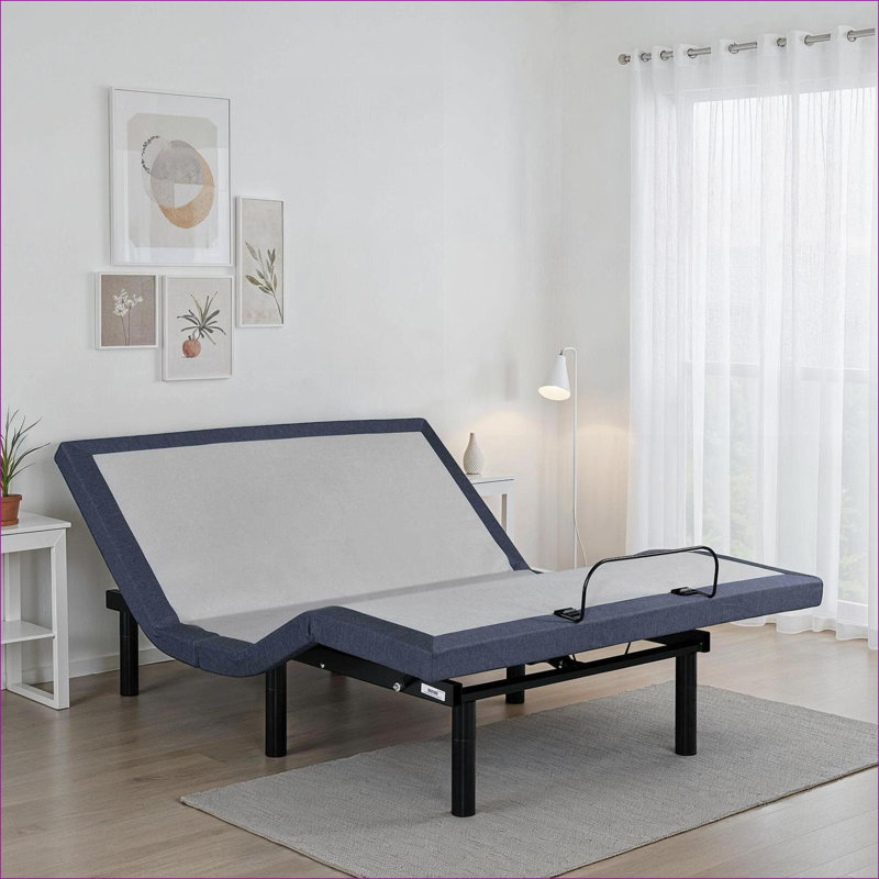Base de lit simple en métal noir TG, capacité de 850 lb, aucun sommier nécessaire pour la chambre d'amis