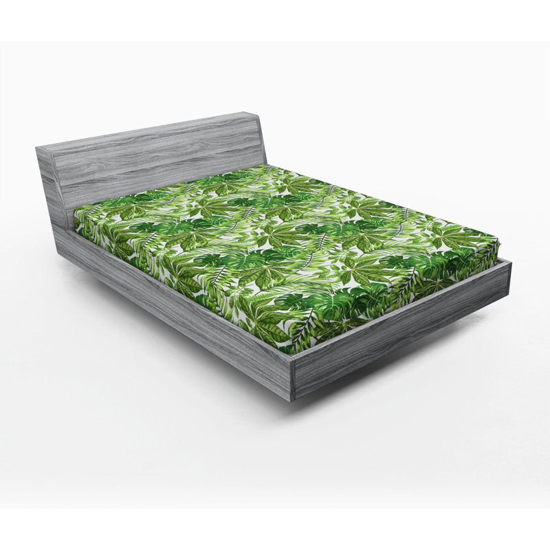 Microfiber Floral Fitted Sheet, Full Fitted Sheet