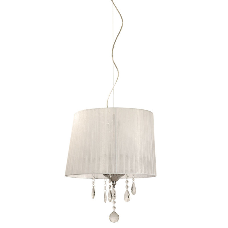 Tracy 3 - Light Drum Chandelier, White