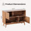  Armoire de rangement 39,3 po Mid-Century avec rangement, pieds en bois massif noyer-717951398