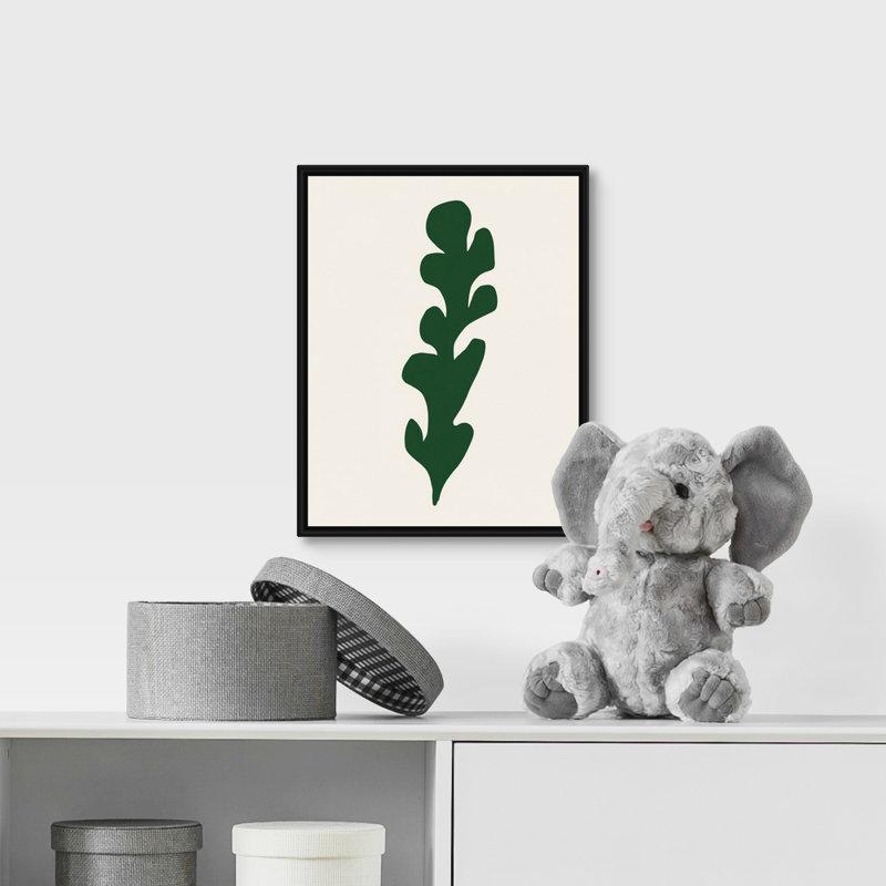 Plants & Flowers Framed Art, 14" H x 11" W x 1.2" D, Black Floating Frame Canvas