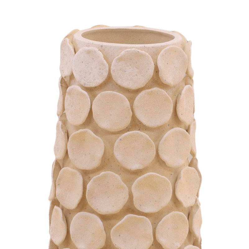 Vase Calypso crème, H 17,5 po x l 8 po x P 8 po