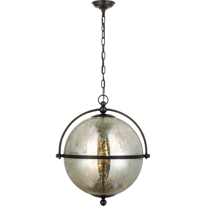 Chapman & Myers Bayridge Large Pendant, Aged Iron, 98.25" H x 21.25" W x 21.25" D