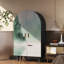 Armoire-penderie moderne à double porte arquée