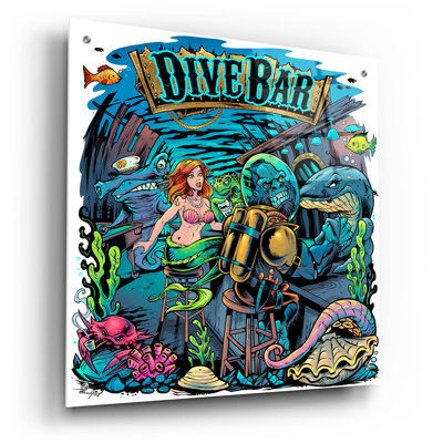 «Dive Bar On» par Flyland Designs Print