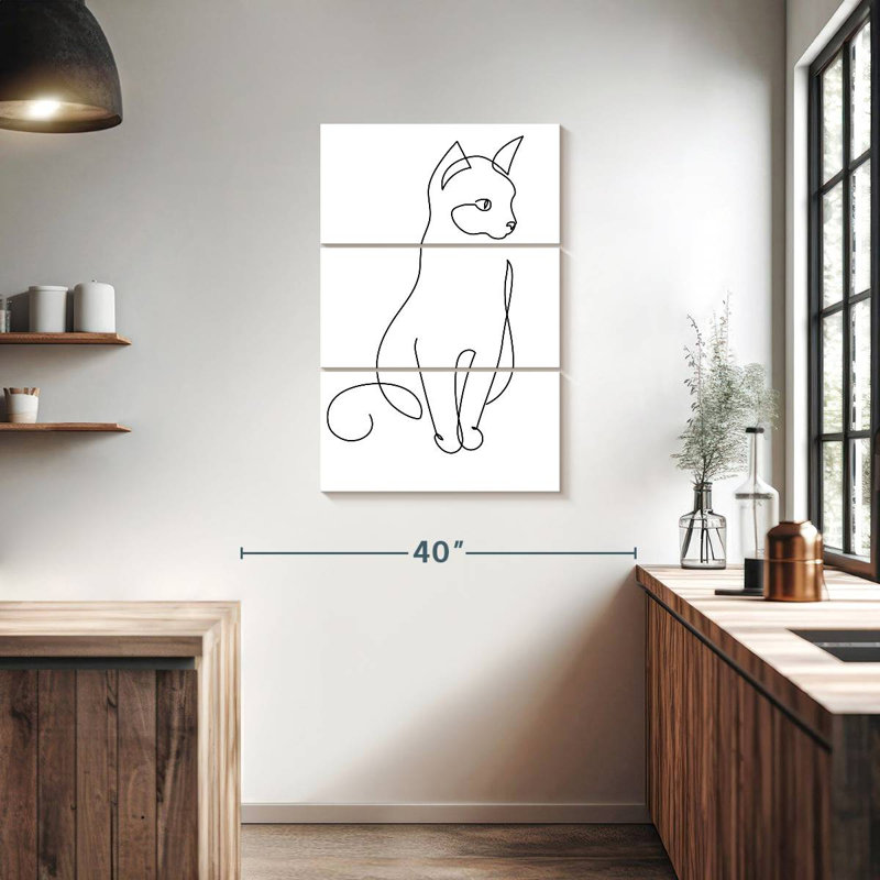 Brampt Minimalist Cat, 38" H x 24" W