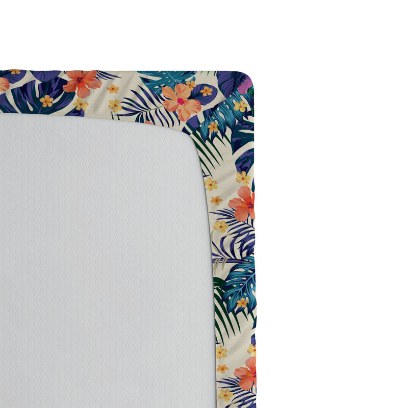 Ensemble de 2 draps-housses Ambesonne, Multicolor Floral 19, Drap-housse grand