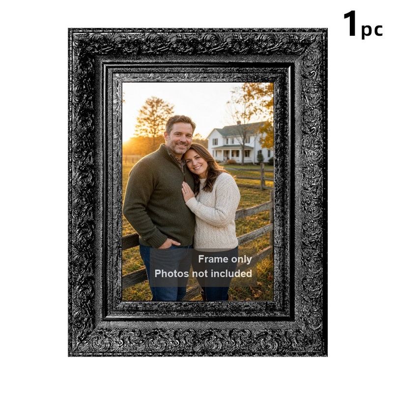 Cadre photo noir 1PC pour photos et décoration de salon 8 po x 10 po, Noir, 1, L 8 po x H 10 po