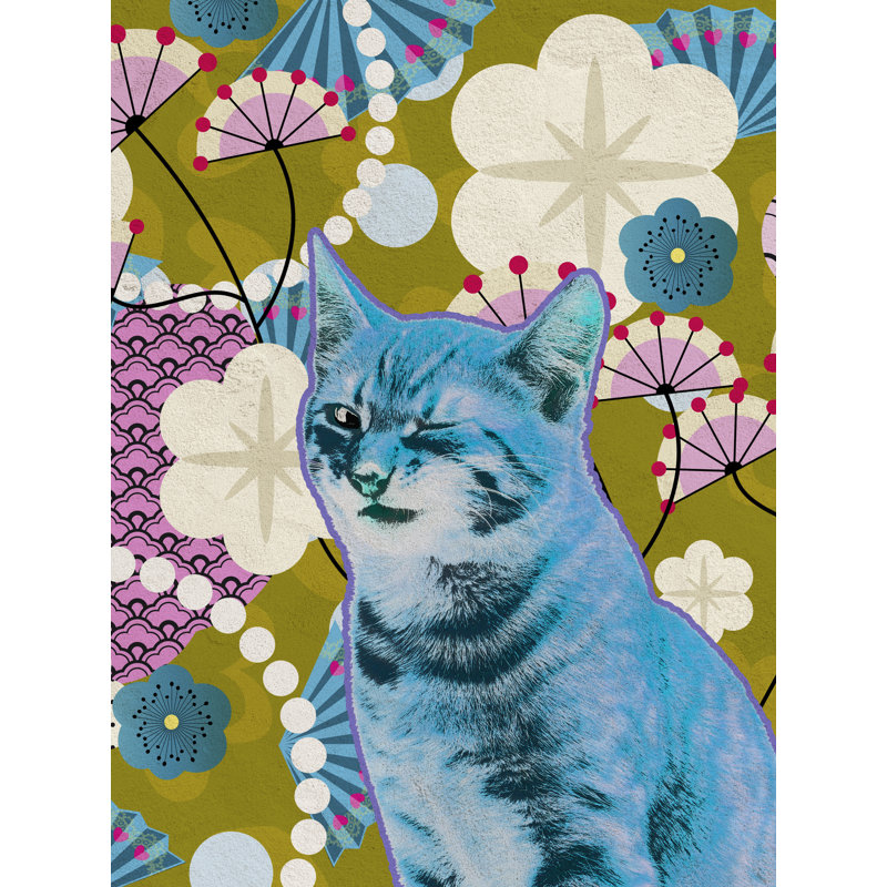 Wow Kitty II by BigBadMullet - Wrapped Canvas Print, 122 cm H x 81 cm W