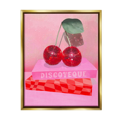 «Cherries On Book Stack Floater Frame» par Lil 'Rue sur