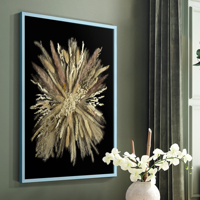 Reproduction encadrée Nosegay IV - bois massif, Bleu, H 10 po x l 8 po