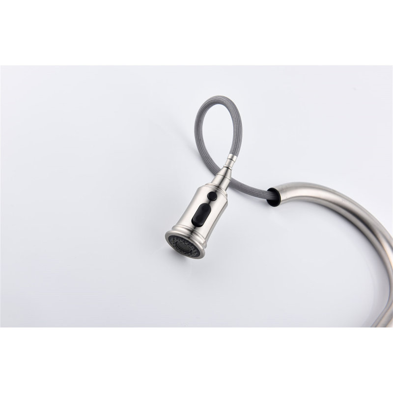 Brushed Nickel Single Handle Pull Down Kitchen Faucet