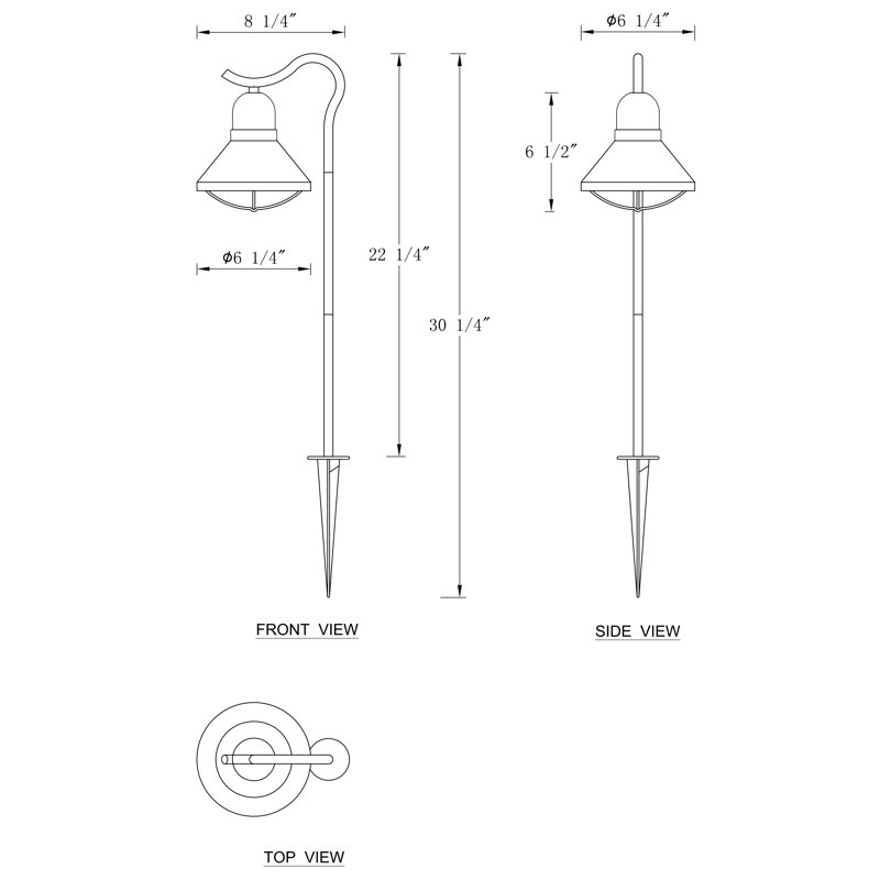 Matte Black Low Voltage Integrated LED Metal Pathway Light Kit