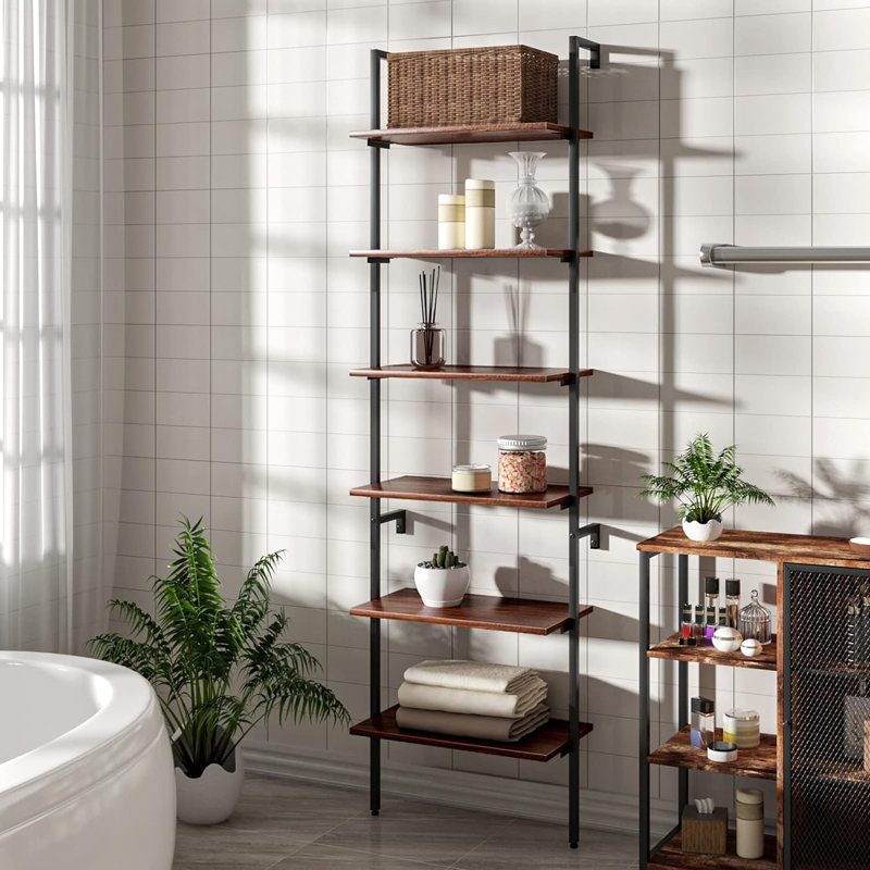 Shoell 204cm H x 60cm W Ladder Bookcase