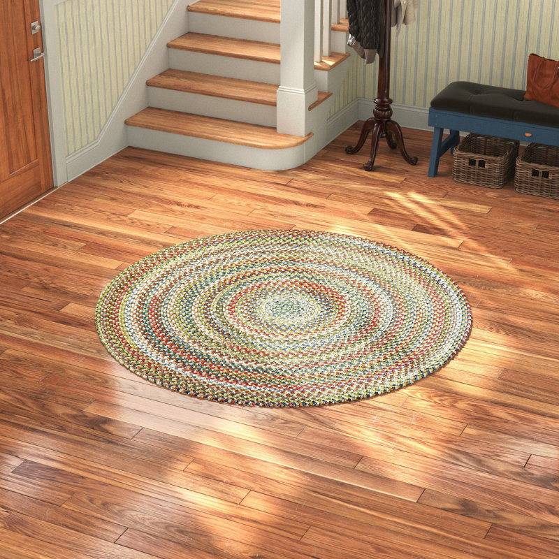 Orval Geometric Indoor Rug, Round 6'