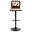 Swivel Upholstered Adjustable Height Counter Stool-525551181-525551183