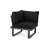 Outdoor Furniture With Aluminum Structure And Faux Wood Accents - Dark Grey Color Construction In