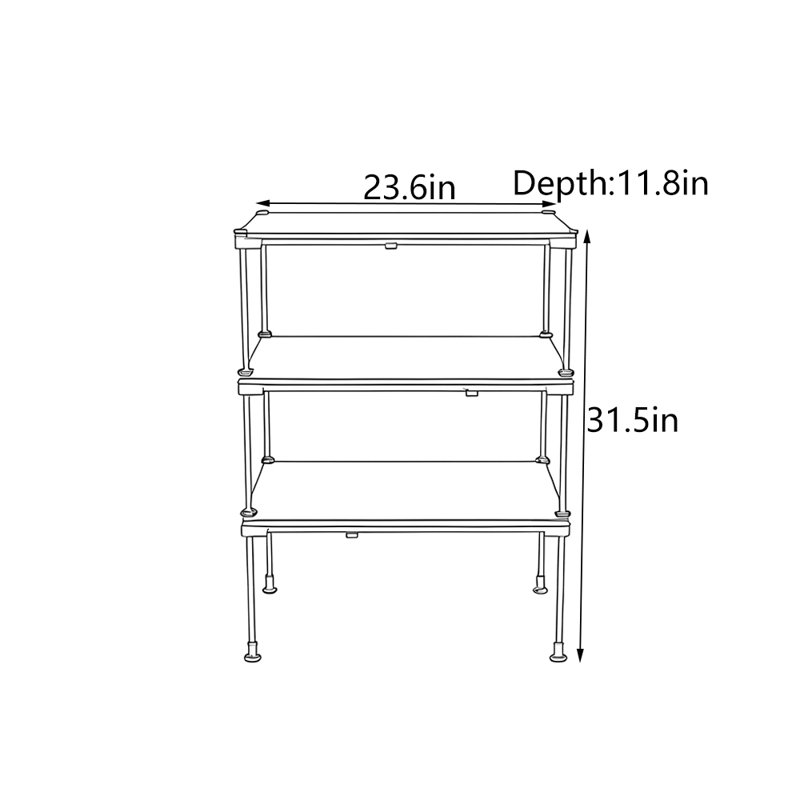 Italian Minimalist Console  Table, 31.5" H x 23.6" W x 11.8" D