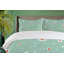 Ensemble de housse de couette image de fond turquoise à cercles abstraits esquissés avec coeurs-24850769