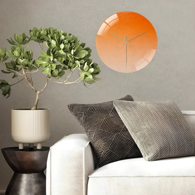 Horloge murale 12 po ronde en verre trempé avec mouvement à quartz silencieux