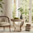 Curved Legs Farmhouse Style Round Coffee Table with Distressed Wood Grain and Storage Drawers for Living Room-2029515679