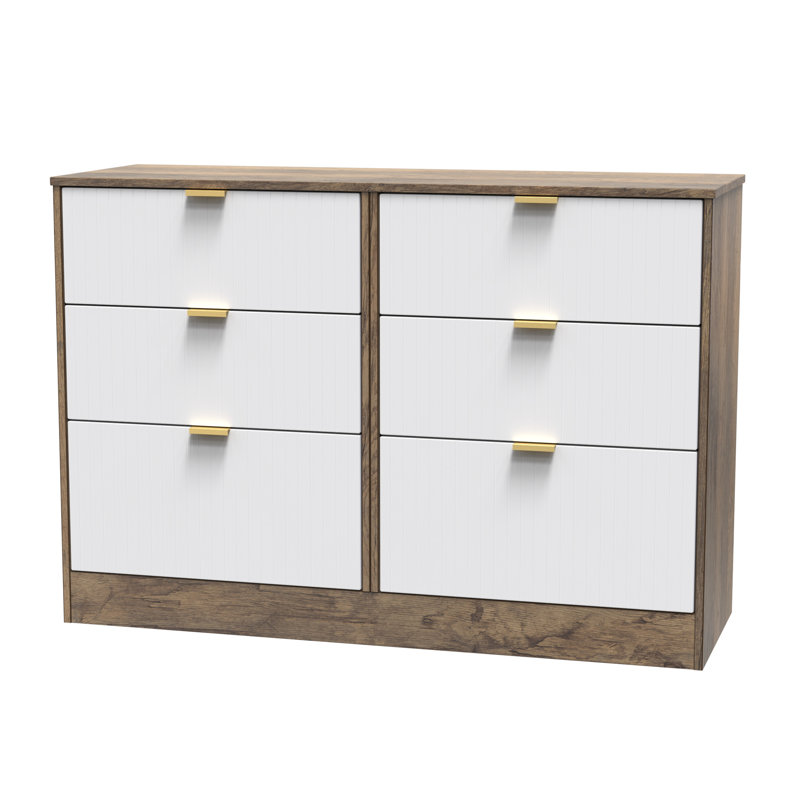 115 cm W Chest of 6 Drawers, White