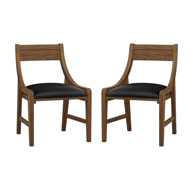 Gillette Wood And Upholstered Game Chair, Set Of 2, Brown